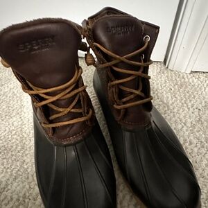 Sperry saltwater duck boot brown women’s sz 10
